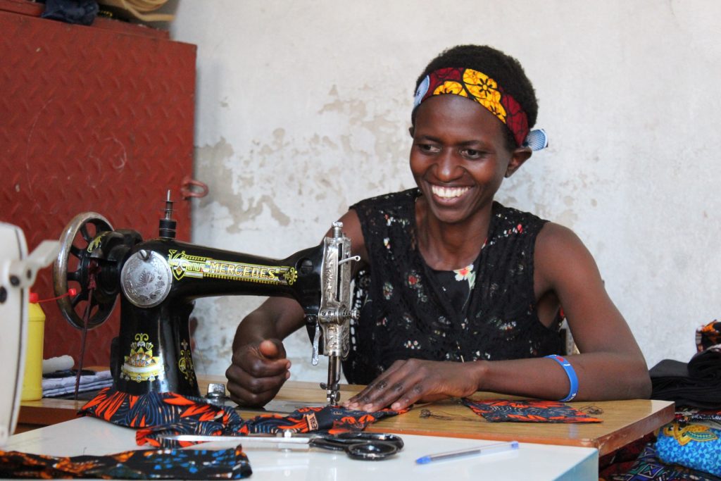 Deaf craftswomen from our Ugandan partner organisation the New Hope.